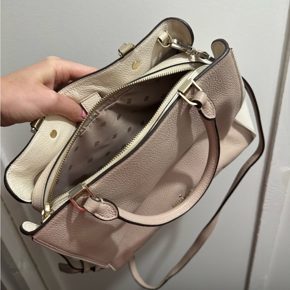 Kate Spade Taupe and Cream Satchel - Picture 5 of 6